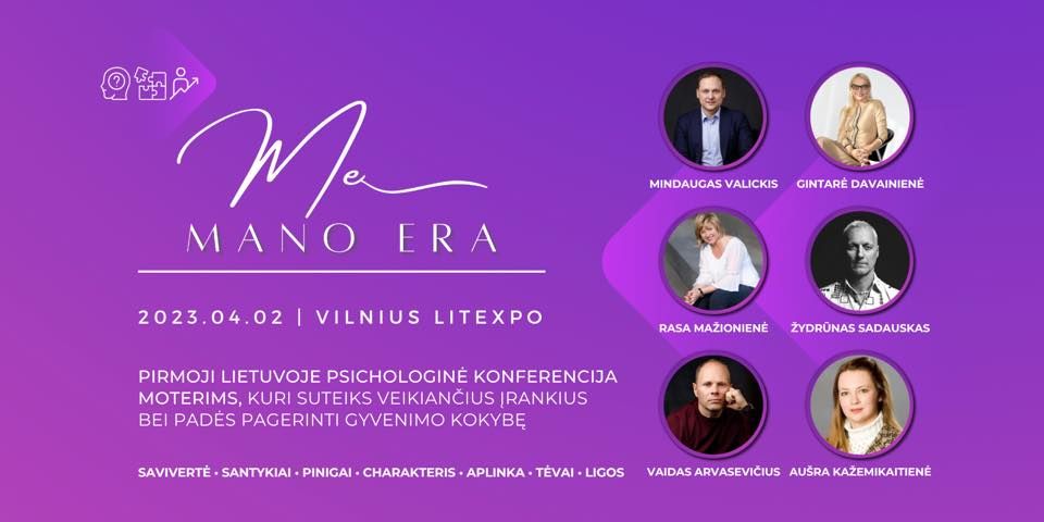 Mano Era - psichologinė konferencija moterims, 2 April | Event in Vilnius | AllEvents.in