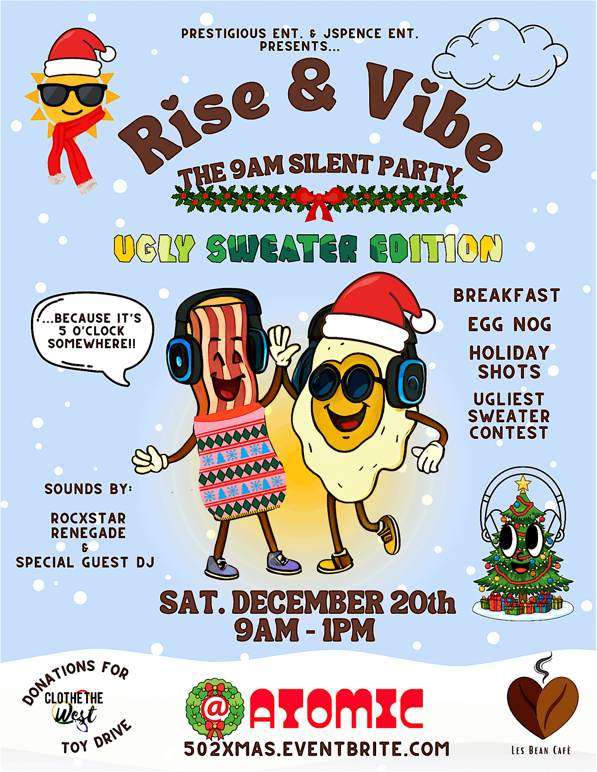 Rise & Vibe - The 9AM Silent Party, 20 December | Event in Louisville | AllEvents