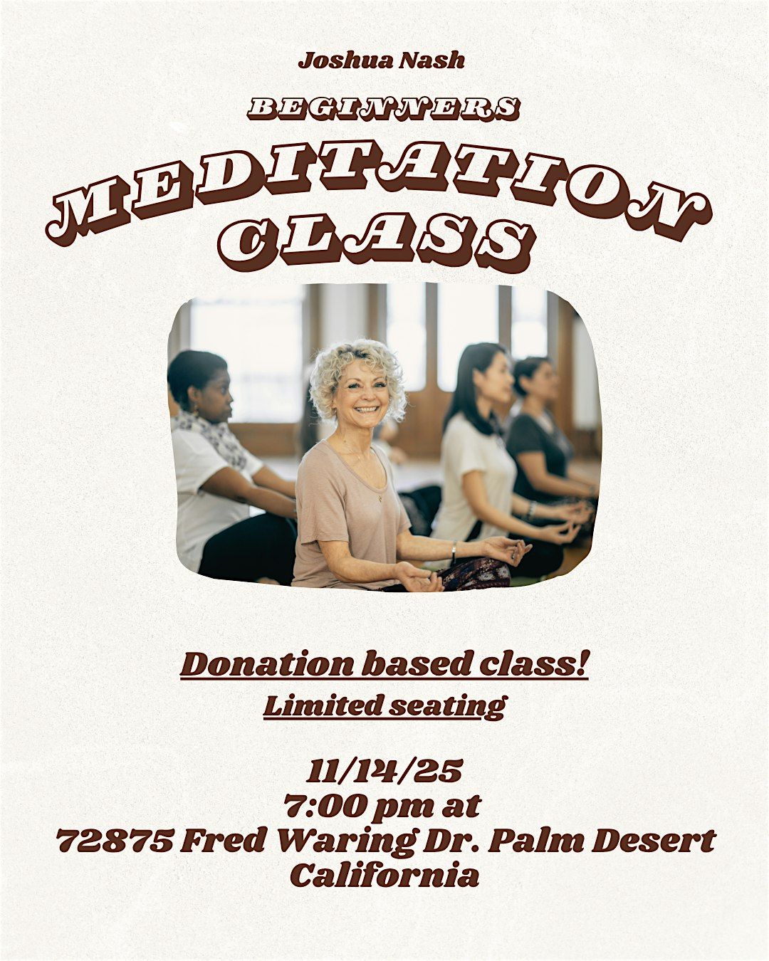 Beginners Meditation | Event in Palm Desert | AllEvents