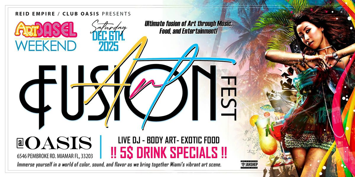 Art Fusion: Experience the Nightlife, 6 December | Event in Miramar | AllEvents