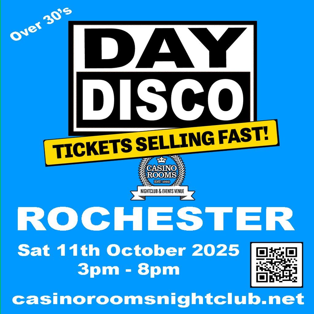 Day Disco (Over 30's) - Saturday 11th October 2025, 11 October | Event in Rochester | AllEvents