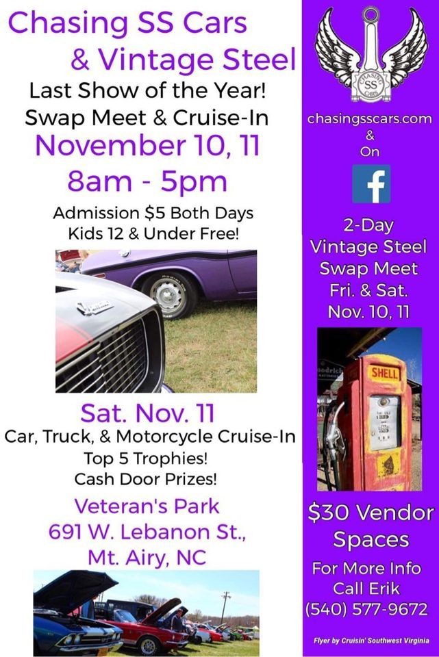 Chasing Cars Year End Swap and Cruise , Veterans Memorial Park, Mount