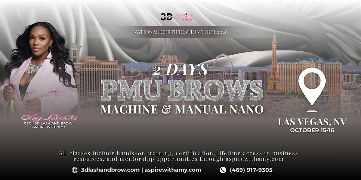 PMU BROWS (MACHINE + MANUAL NANO) CERTIFICATION – LAS VEGAS (OCT 15-16), 15 October | Event in Las Vegas