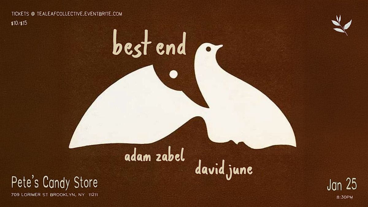 Best End / Adam Zabel / David June, 25 January | Event in Brooklyn | AllEvents