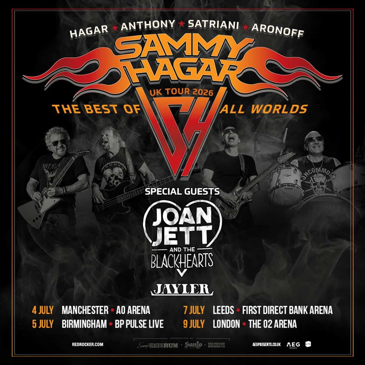 Sammy Hagar Manchester Tickets, 4 July | Event in Manchester | AllEvents