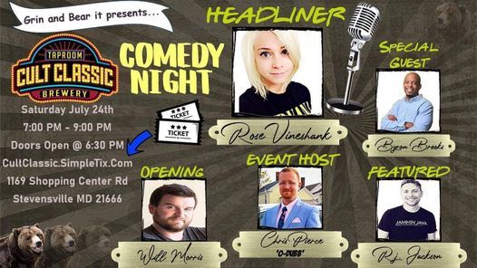 Comedy Night at Cult, Cult Classic Brewing Company, Stevensville, July