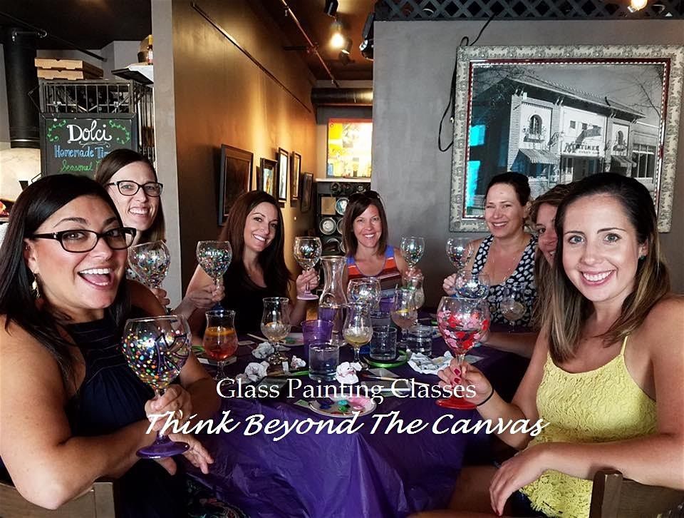 Distance 2b Traveled Vision Wine Glass Painting Class Workshop