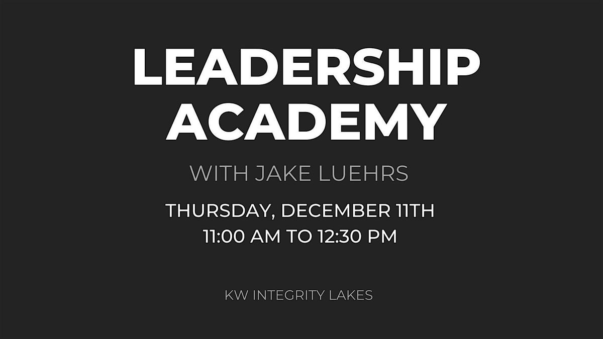 Leadership Academy, 11 December | Event in Minneapolis | AllEvents