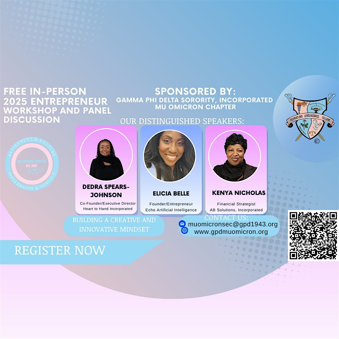 In-Person 2025 Entrepreneur Workshop and Panel Discussion, James Lee ...