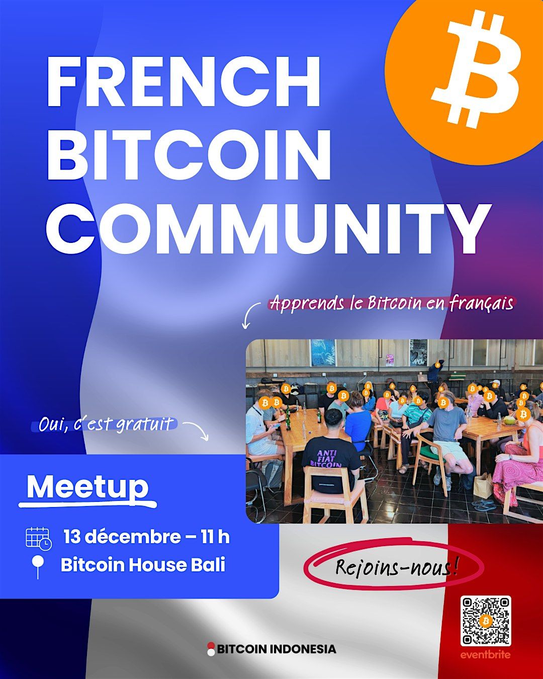 Meetup des Bitcoiners Français à Bali, 13 December | Event in Kec. Kuta Utara | AllEvents
