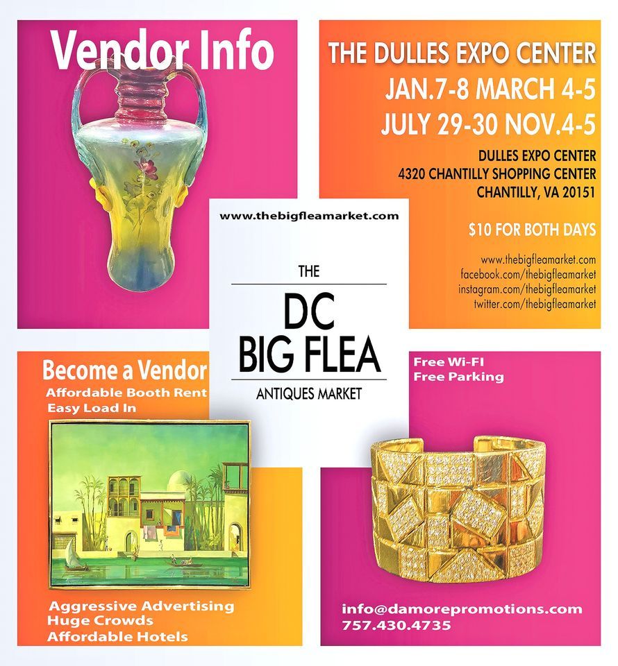 DC Big Flea Antiques Market Dulles Expo Center Chantilly 29 July dc-big-flea-antiques-market-dulles-expo-center-chantilly-29-july