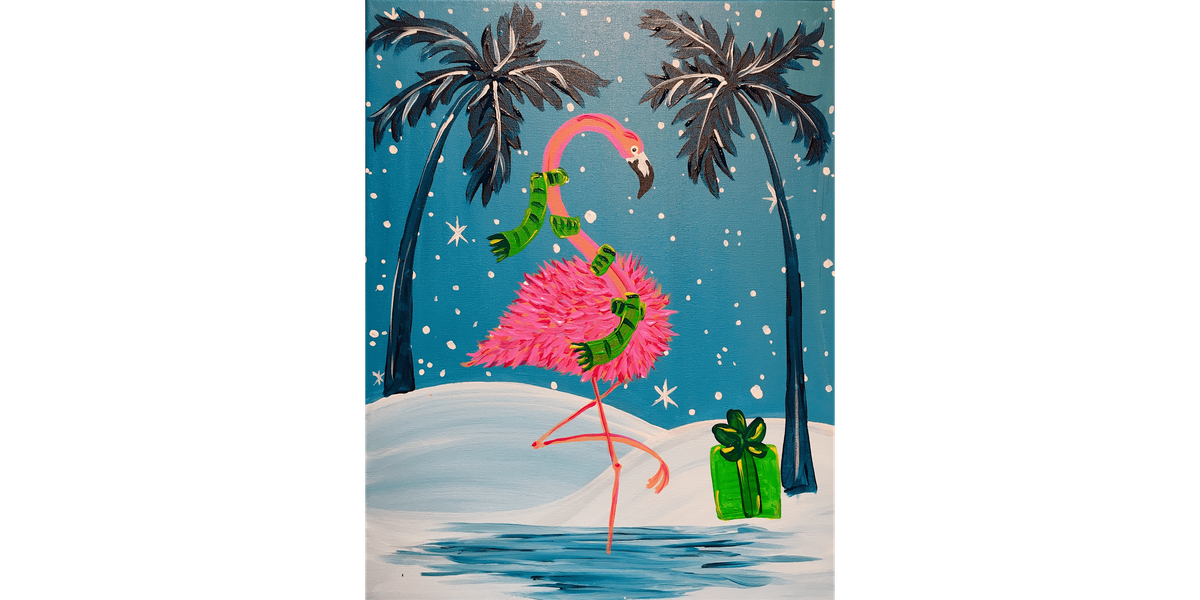 Flamingle All The Way - Paint and Sip in San Francisco | Classpop!™, 20 December | Event in Danville | AllEvents