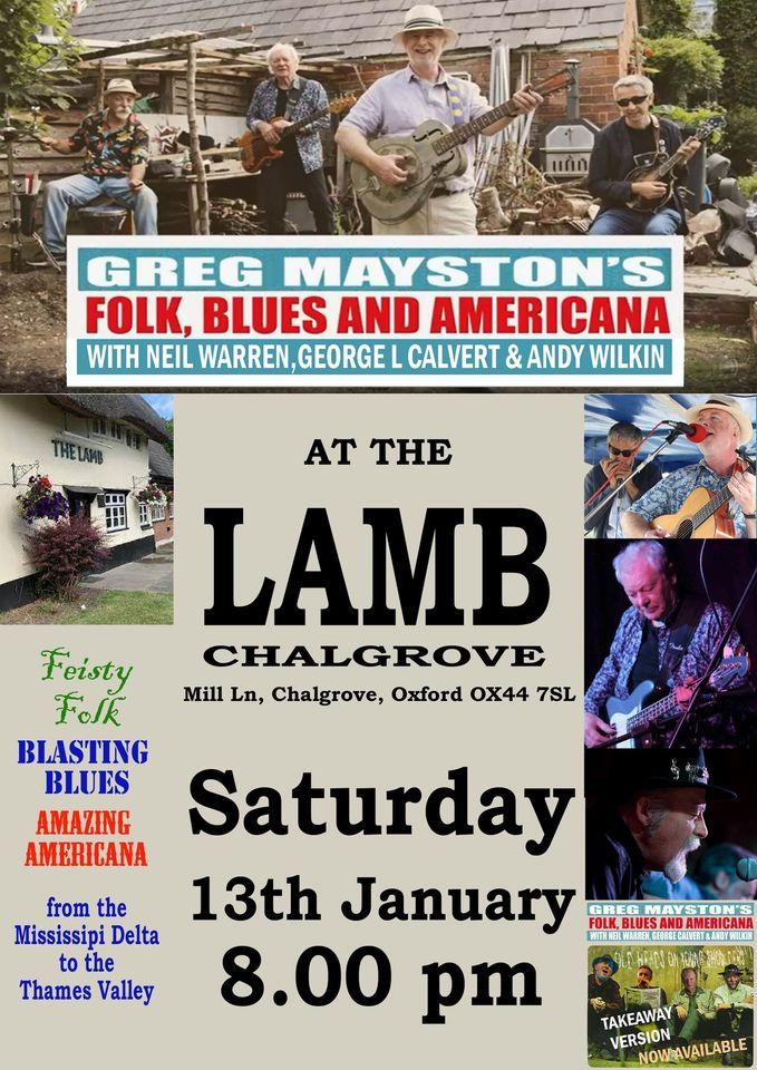 Saturday Night Chalgrove Oxford, The Lamb Chalgrove, January 13 2024