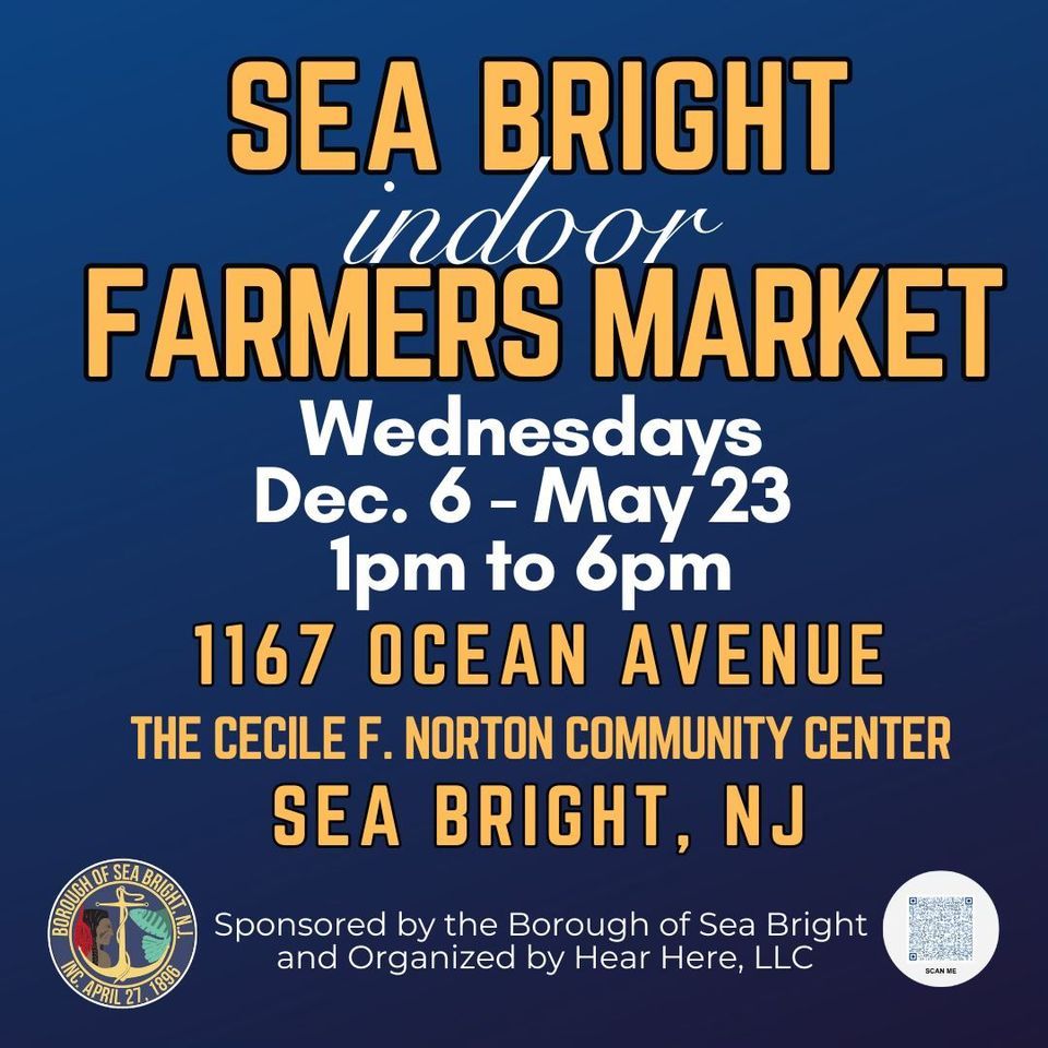 Sea Bright (indoor) Farmers Market, 1167 Ocean Ave, Sea Bright, NJ