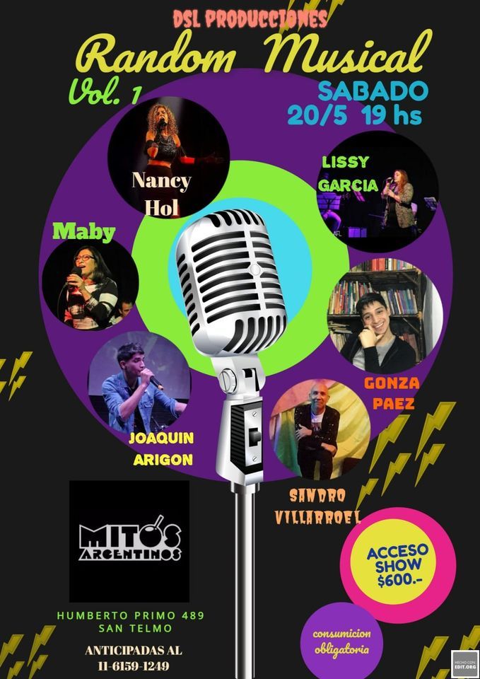 Random Musical Set Random.musical vol 1, MITOS ARGENTINOS, Buenos Aires, 20 May 2023 ...