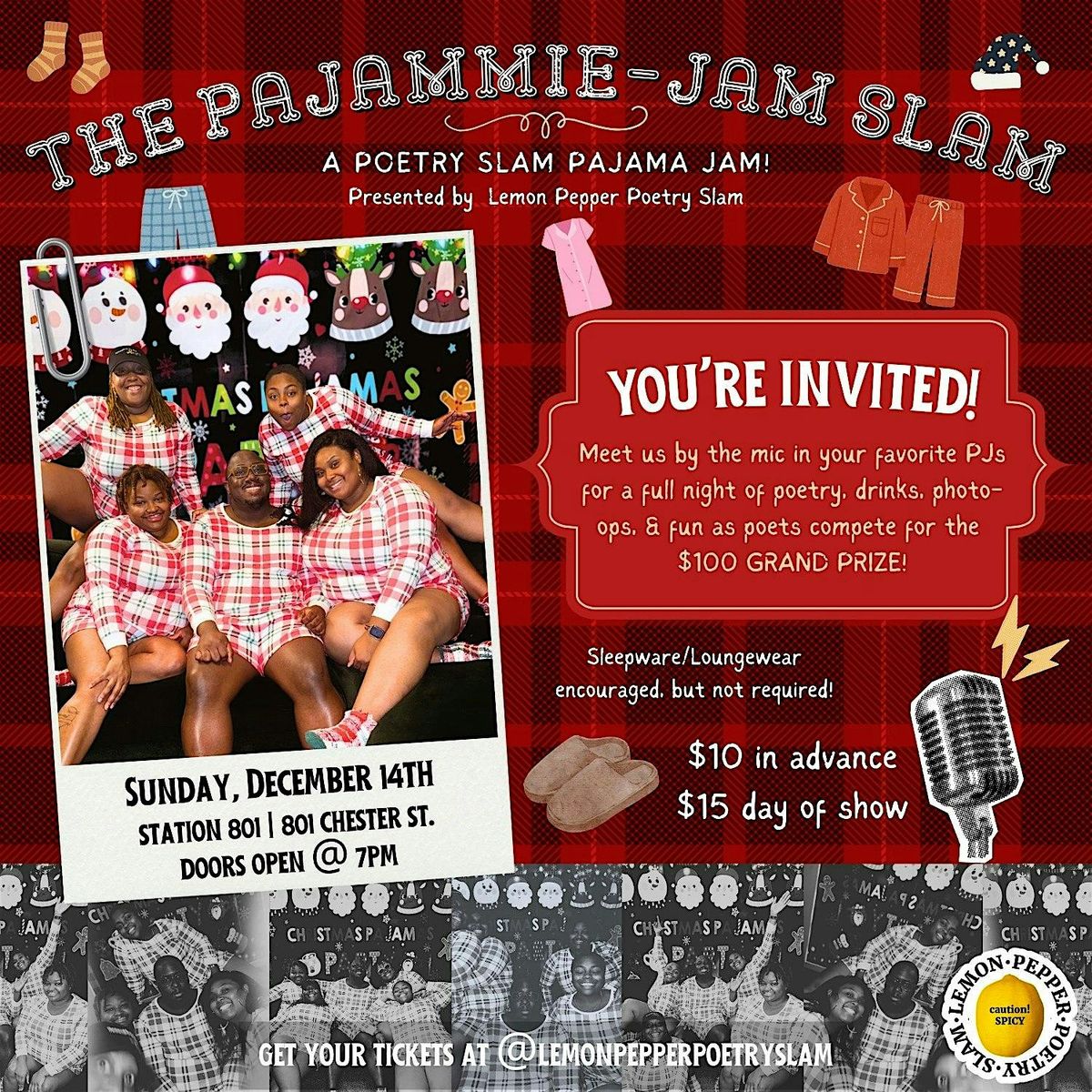 Lemon Pepper Poetry Slam presents the Pajammie-Jam Slam, 14 December | Event in Little Rock | AllEvents
