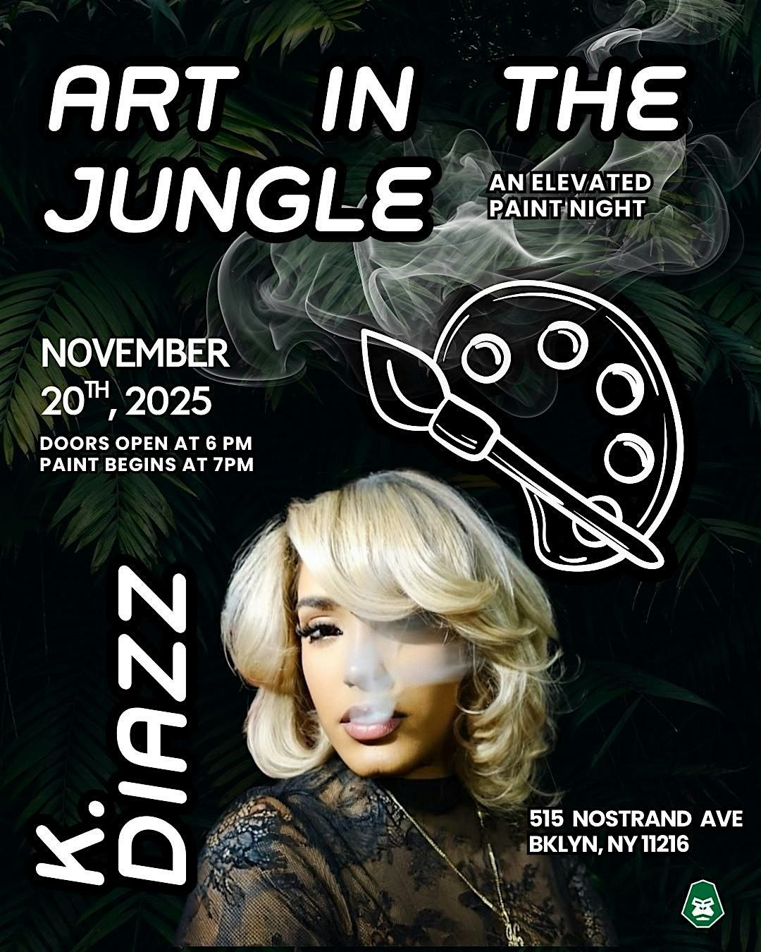 Art in The Jungle: An Elevated Paint Night with Jungle Kingdom & K. Diazz | Event in Brooklyn | AllEvents