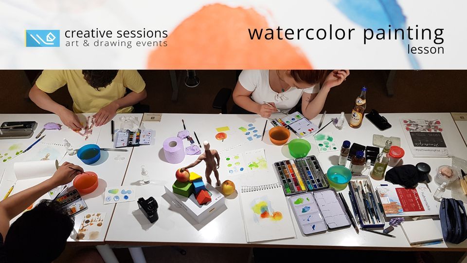 Watercolor Painting Lesson [19 Discovering] Blue Group, CISpace