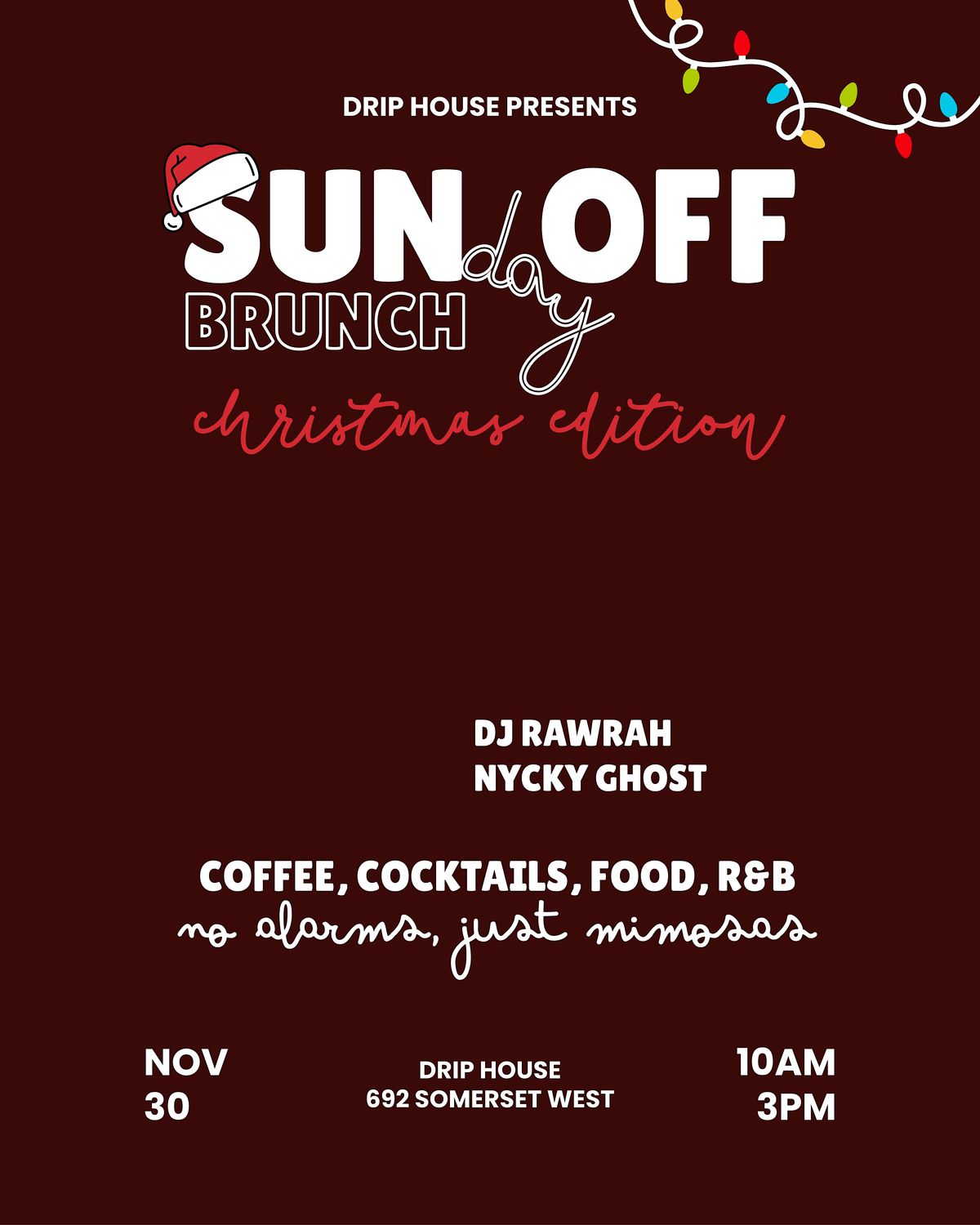 Sunday OFF Brunch: Christmas Edition, 30 November | Event in Ottawa | AllEvents