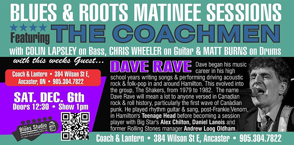 Blues and Roots Matinee Sessions at The Upper Coach, 6 December | Event in Ancaster | AllEvents
