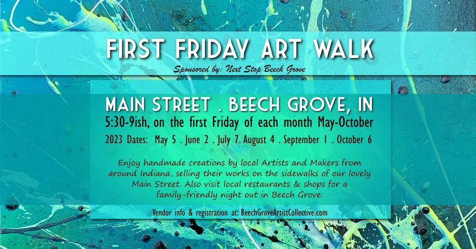 First Friday Art Walk in Beech Grove, Main Street Beech Grove, July 7