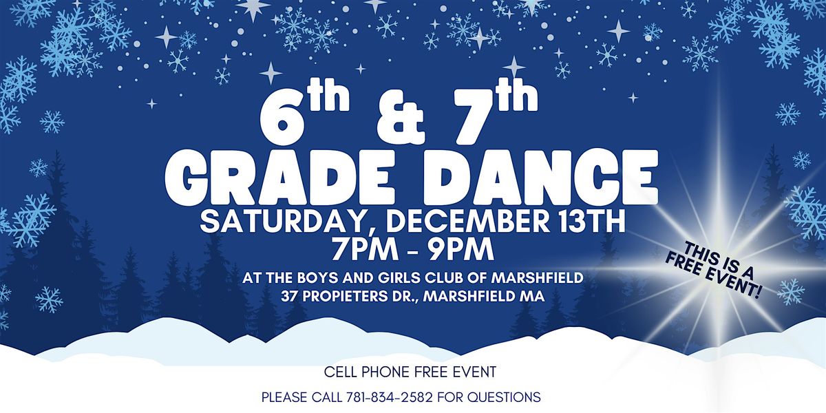 Marshfield 6th and 7th Grade Dance 2025, 13 December | Event in Marshfield | AllEvents