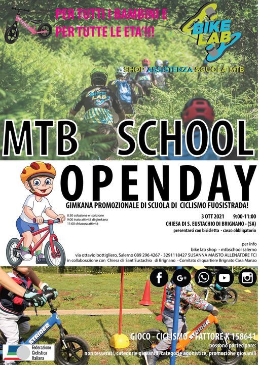OPEN DAY Scuola MTB - giornata gratuita di scuola di ciclismo, Via