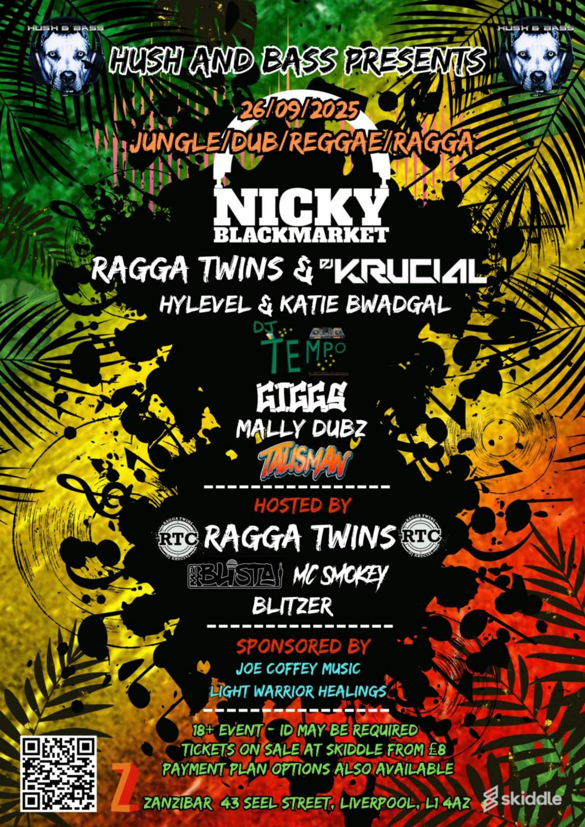 Hush&amp;Bass Presents - Ragga Twins Crew and Nicky Blackmarket , 26 September | Event in Liverpool | AllEvents