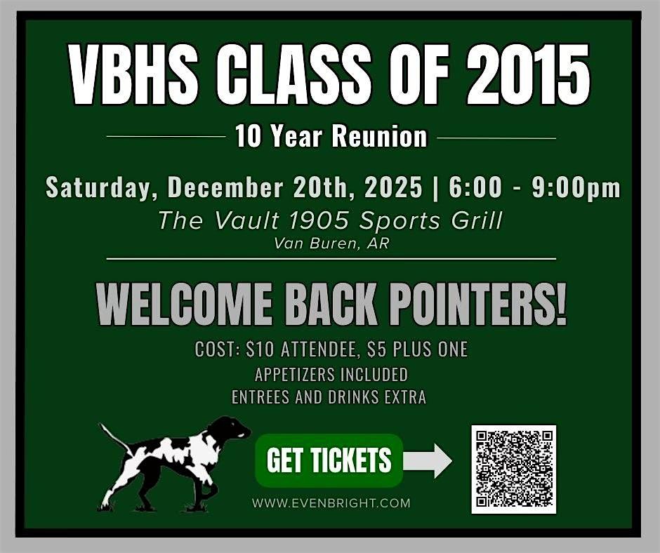 Van Buren High School 10-Year Reunion!, 20 December | Event in Van Buren | AllEvents