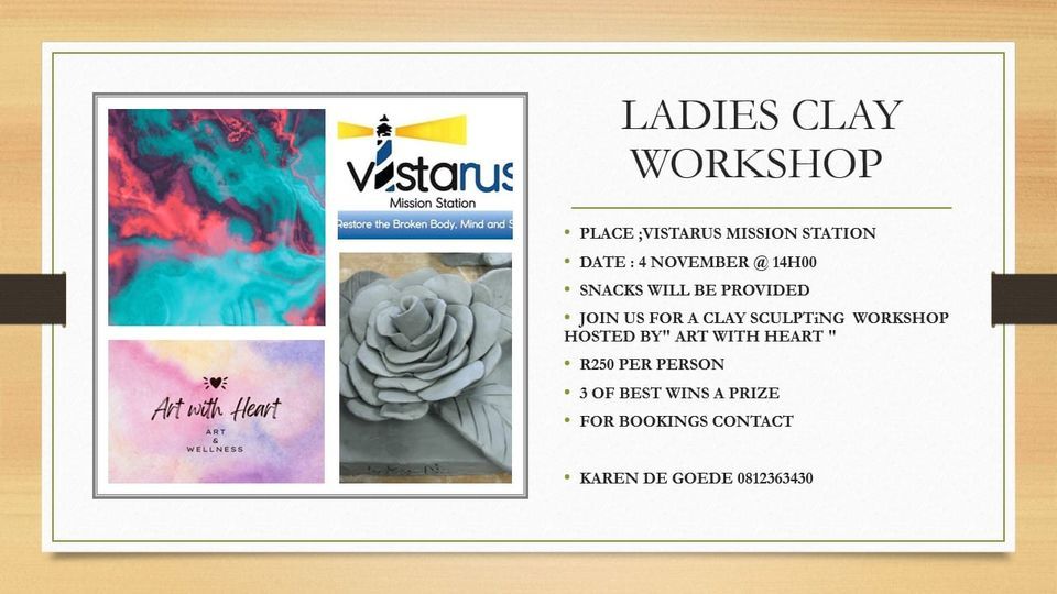 Clay Workshop Hosted By Art With Heart Vistarus Mission Station Port clay-workshop-hosted-by-art-with-heart-vistarus-mission-station-port
