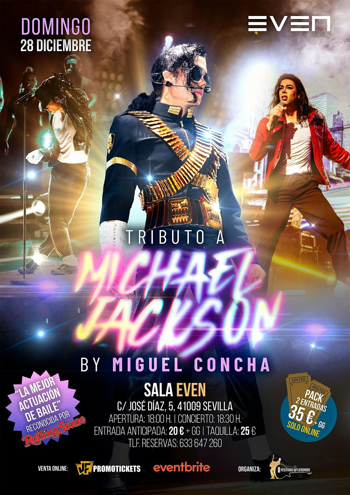 La Leyenda Continua: Tributo a Michael Jackson, 28 December | Event in Sevilla | AllEvents