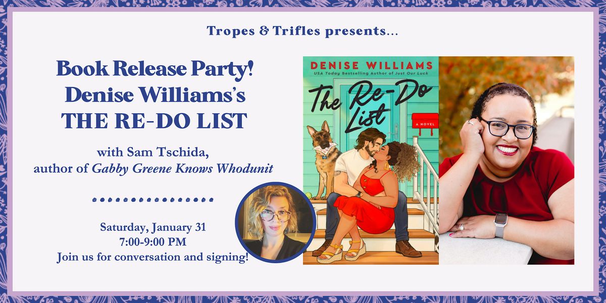 Book release party! Denise Williams's THE RE-DO LIST, 31 January | Event in Minneapolis | AllEvents