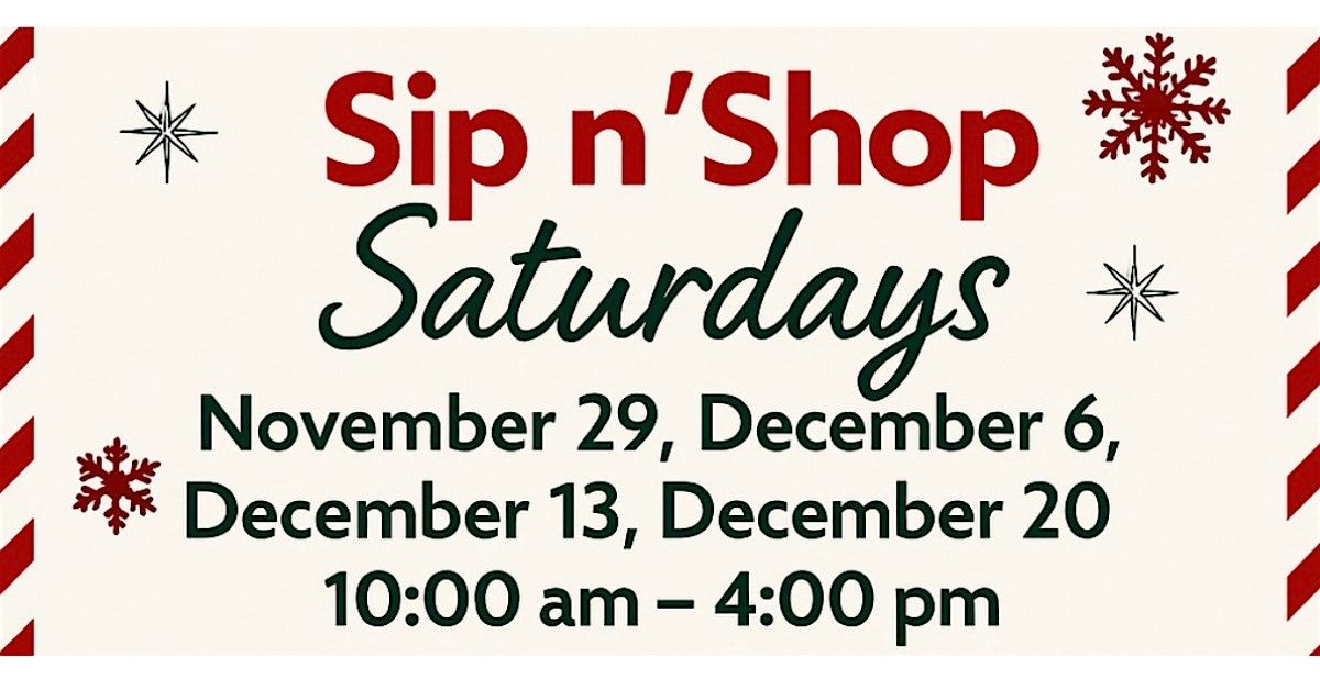 Sip n’ Shop Saturdays, 29 November | Event in Barnstable | AllEvents