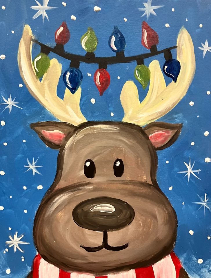 Paint and Pint Night Festive Deer Edition, Mike Hess Brewing Ocean