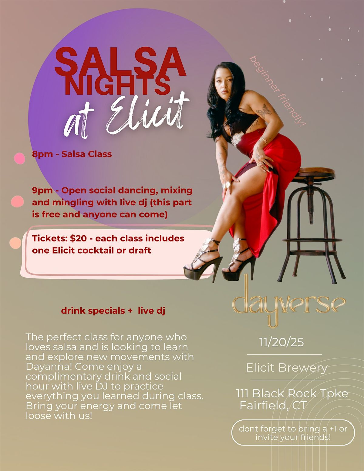 Salsa Nights at Elicit!, 11 December | Event in Fairfield | AllEvents