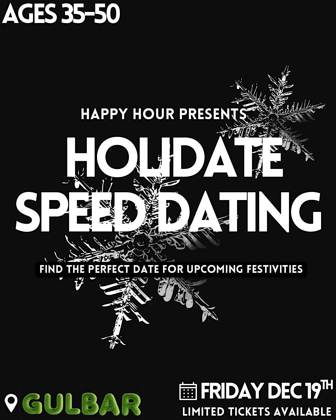 Holidate Speeddating 35-55@ Gulbar (CALGARY), 19 December | Event in Calgary | AllEvents