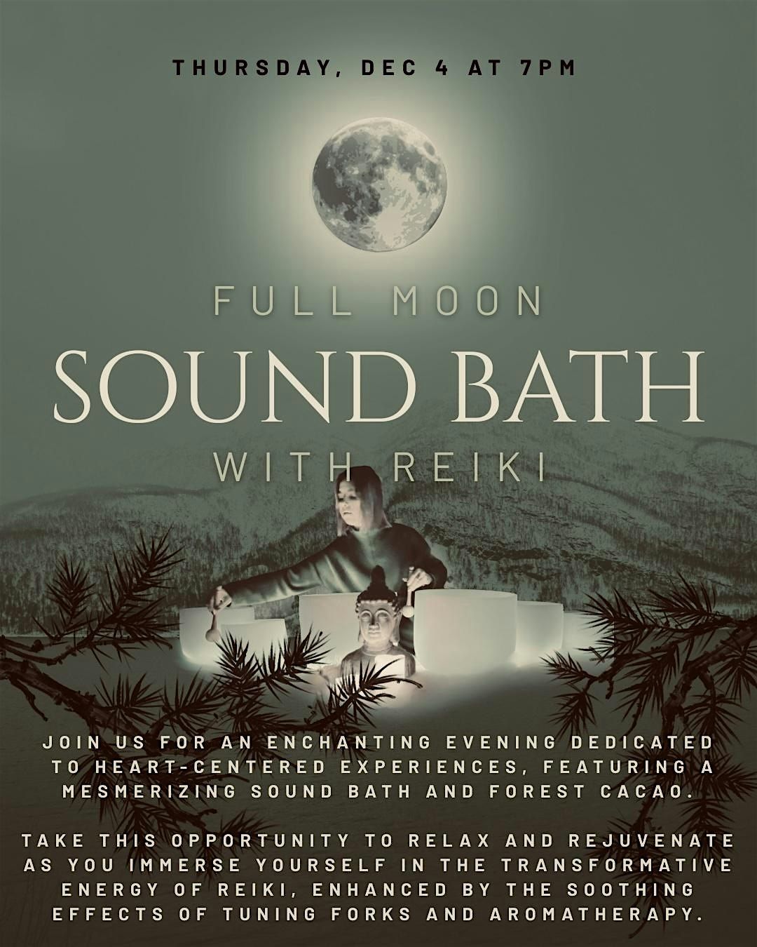 Full Moon Cacao Ceremony with Reiki and Sound Healing, 4 December | Event in Vancouver | AllEvents