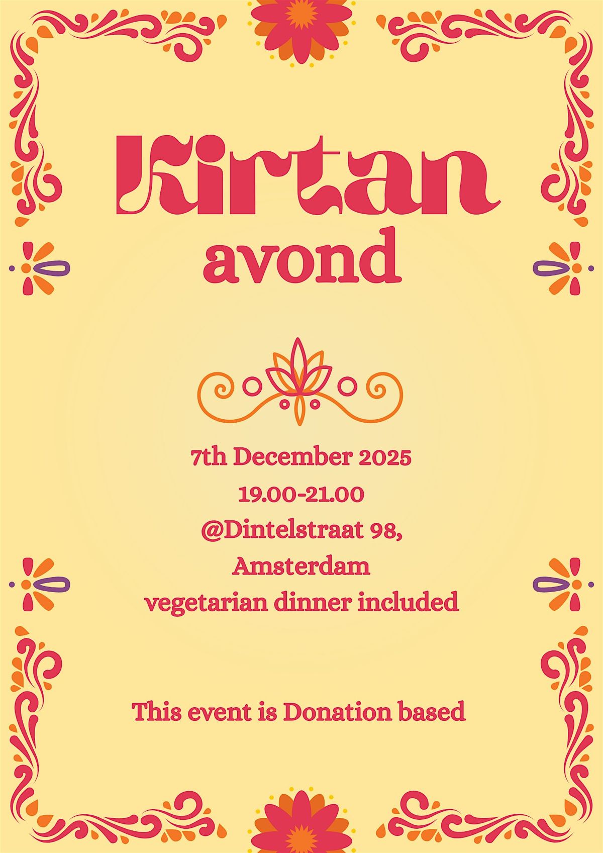 An evening of kirtan: one more time this year!, 6 December | Event in Amsterdam | AllEvents