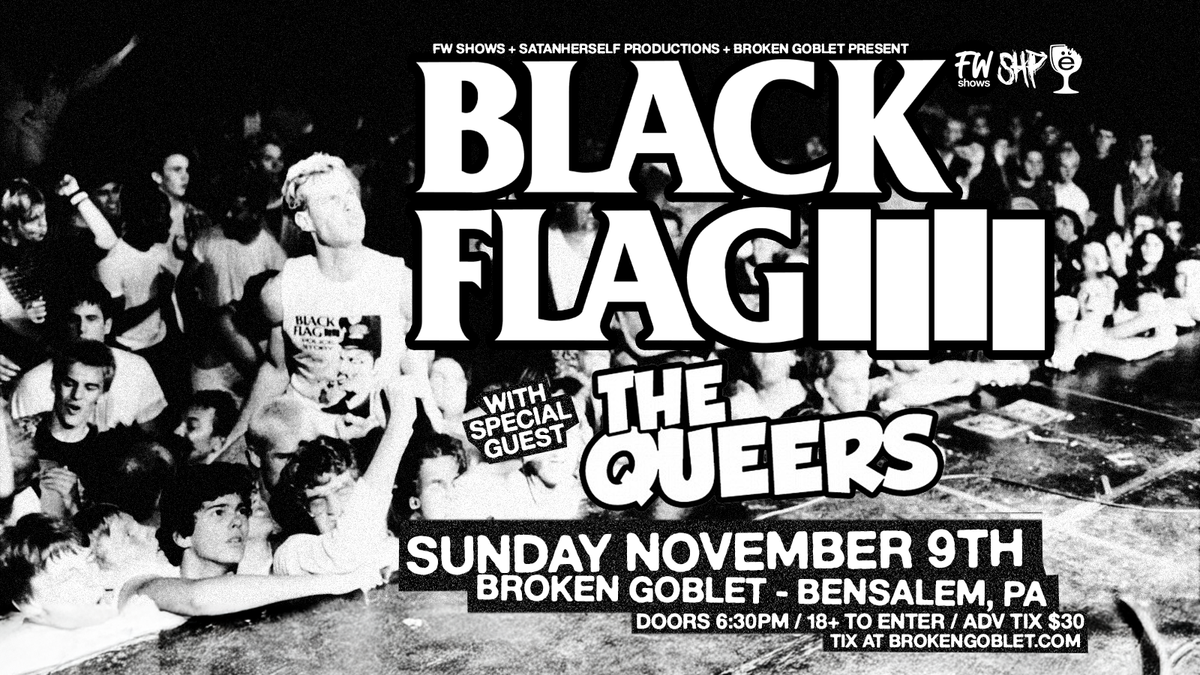 Black Flag With The Queers at Hobart Art Theater, 31 October | Event in Hobart | AllEvents