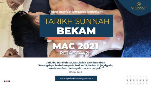 Tarikh Sunnah Bekam Bulan March 2021 March 1 To March 5 Online Event Allevents In