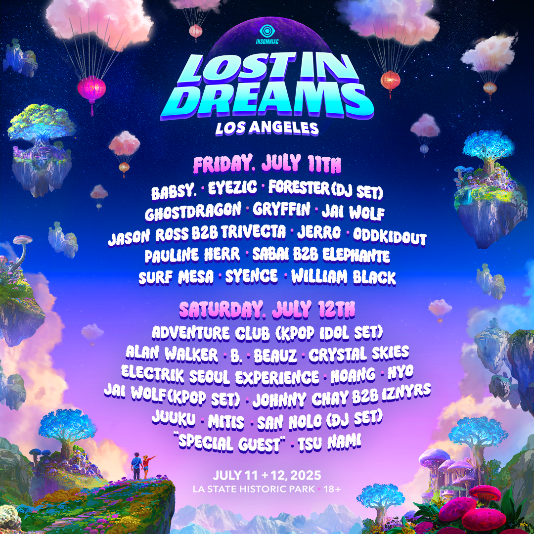 2025 Lost In Dreams - Saturday at Los Angeles State Historic Park, 12 July | Event in Los Angeles | AllEvents