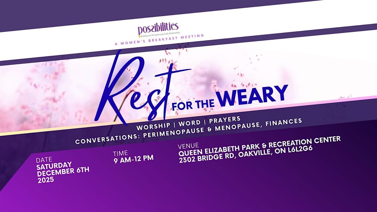 REST FOR THE WEARY, 6 December | Event in Oakville | AllEvents