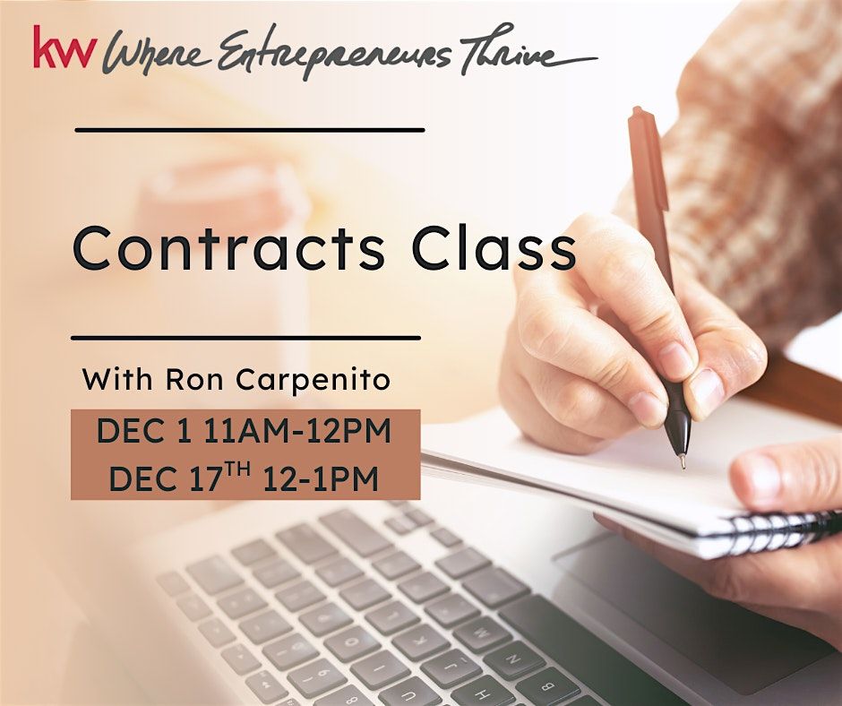 Contracts Class with Ron, 17 December | Event in Andover | AllEvents