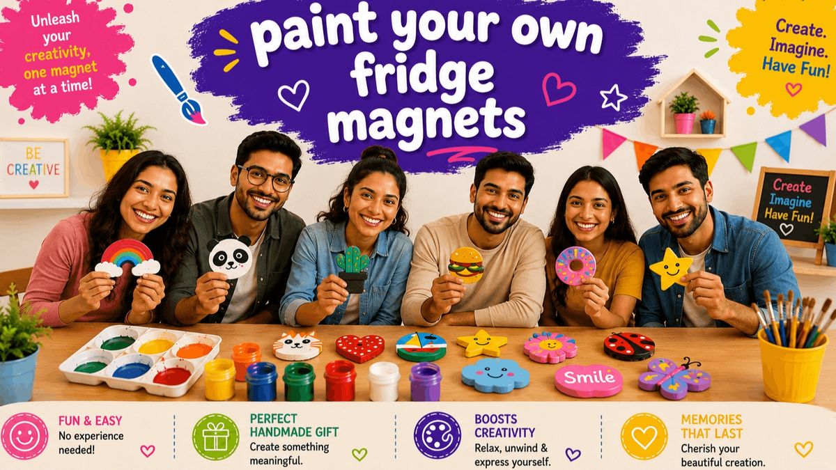 MDF Fridge Magnet Painting