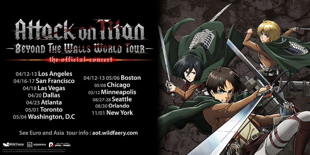 Attack On Titan: Beyond The Walls World Tour - The Official Concert, 3 March | Event in Durham | AllEvents