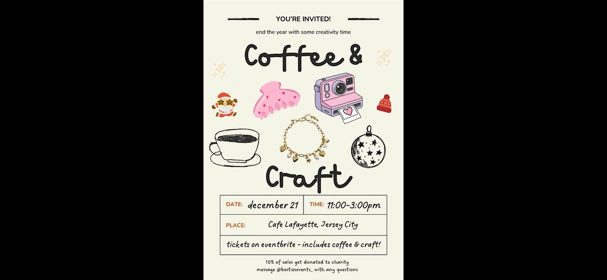 Coffee & Craft for Charity!, 21 December | Event in Jersey City | AllEvents