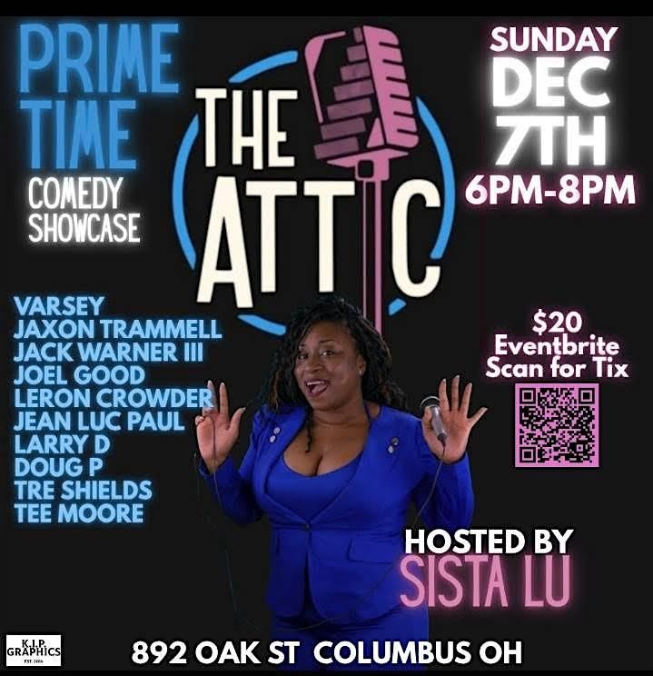 Prime Time Comedy Showcase @ The Attic Comedy Club, 7 December | Event in Columbus | AllEvents