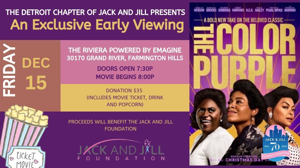 An Exclusive Early Viewing of The Color Purple, The Riviera Cinema