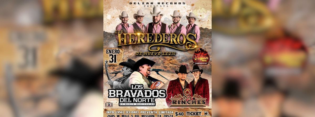 LOS HEREDEROS DE NUEVO LEON Y MAS , 31 January | Event in Mission | AllEvents