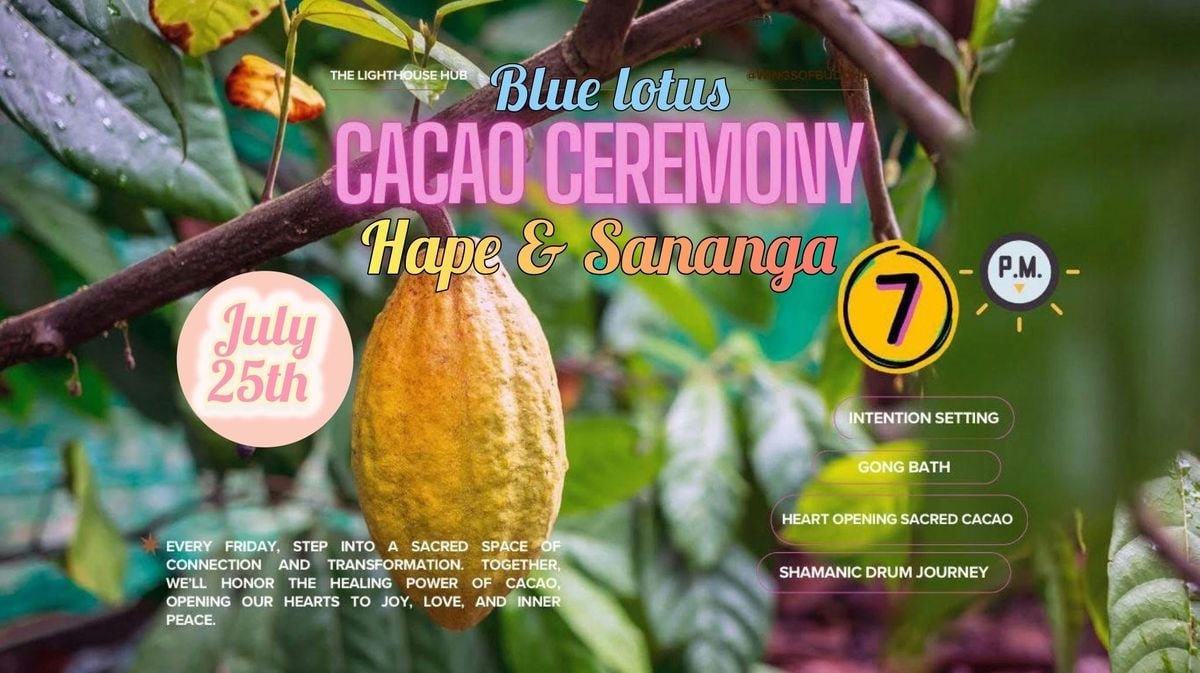 Sacred Blue Lotus Cacao Ceremony (Friday 25th July) @ The Lighthouse Hub 7PM, 25 July | Event in Droylsden